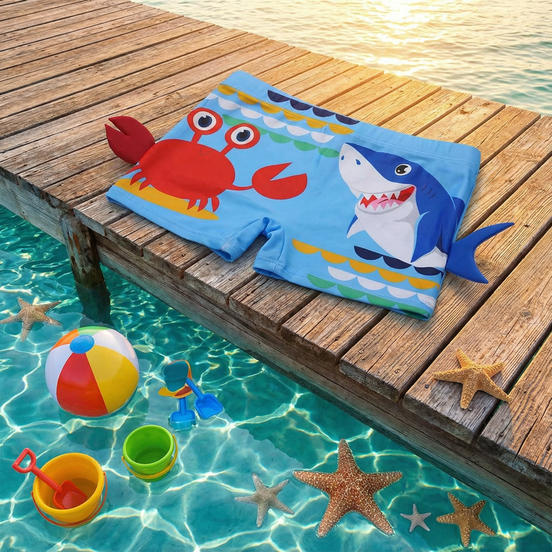 Sunga Infantil - Crab & Shark